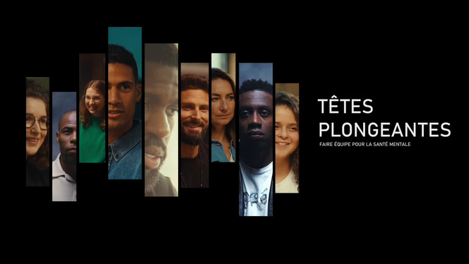 L’affiche du documentaire « Têtes plongeantes. Faire équipe pour la santé mentale », diffusé mardi 2 décembre à 21 h 25 sur TMC et en streaming sur TF1+.