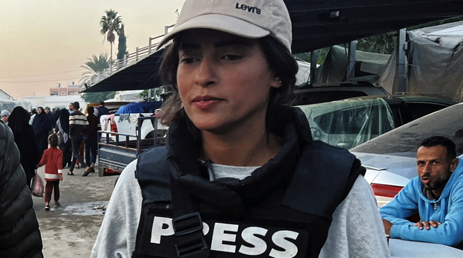 Mai Yaghi, reporter pour l’AFP, dans la bande de Gaza.