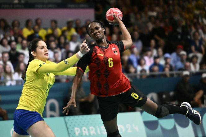 L’Angolaise Juliana Machado, lors d’un match face au Brésil comptant pour les Jeux olympiques de Paris, le 3 août 2024. 