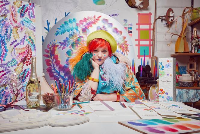 L’artiste Bethan Laura Wood dans son studio, à Londres, en 2021.