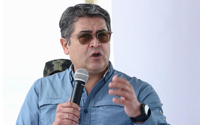 Juan Orlando Hernandez, alors président du Honduras, à Tegucigalpa (Honduras), le 24 août 2021.
