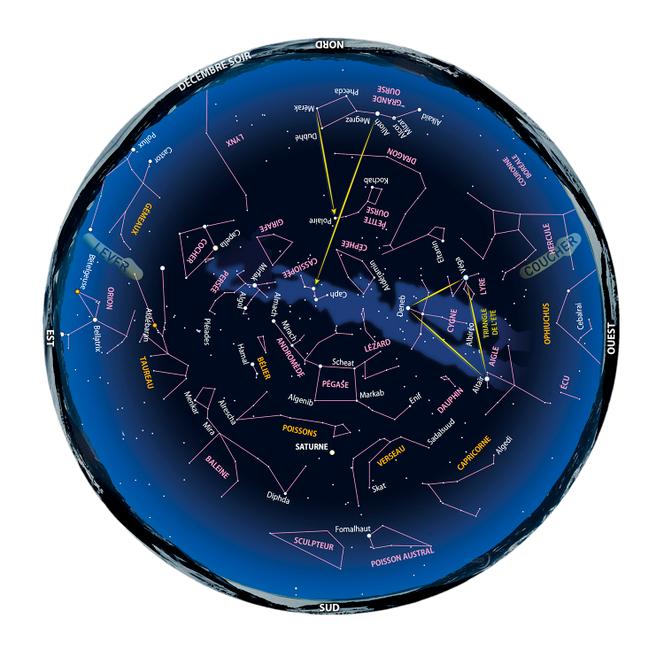 Le ciel à la fin du crépuscule en décembre 2025.