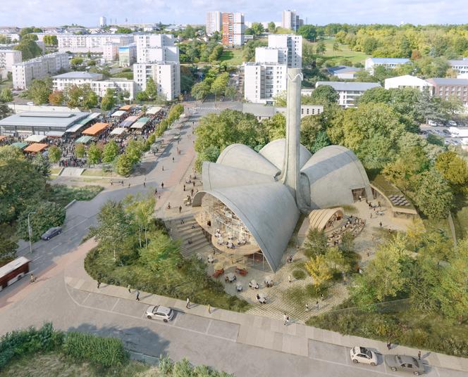Projet de rénovation et d’extension de l’ancienne chaufferie des Tarterêts et de réalisation d’un pôle éducatif, à Corbeil-Essonnes (Essonne).