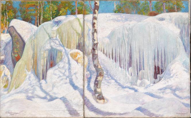 « Rochers couverts de glace et de neige » (1911), de Pekka Halonen.