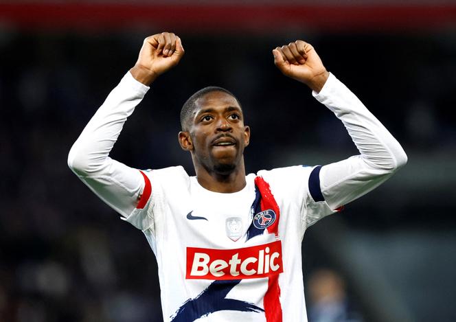 Ousmane Dembélé, à Villeneuve-d’Ascq (Nord), le 1er&nbsp;avril&nbsp;2025. 