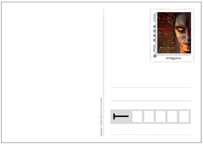 Carte postale prétimbrée, côté affranchissement.