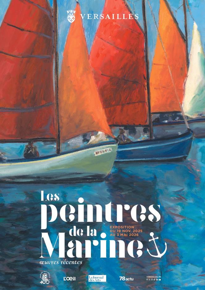 Affiche de l’exposition des peintres de la marine, à Versailles.