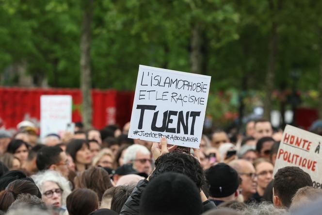 Rassemblement contre l’islamophobie, place de la République à Paris, le 27 avril 2025.
