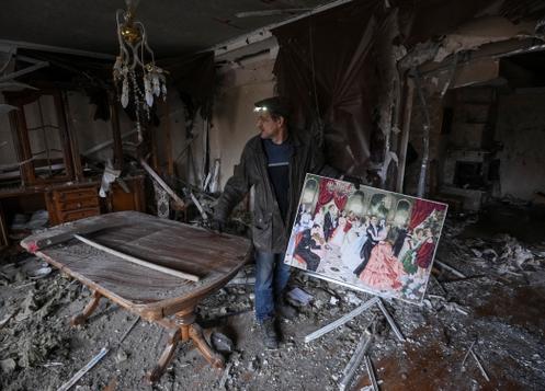 A Slobojanske, dans le raïon de Dnipro (Ukraine), le 6 décembre 2025.