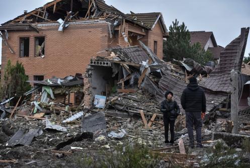 A Slobojanske, dans le raïon de Dnipro (Ukraine), le 6 décembre 2025.