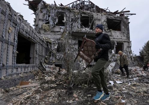 A Slobojanske, dans le raïon de Dnipro (Ukraine), le 6 décembre 2025.