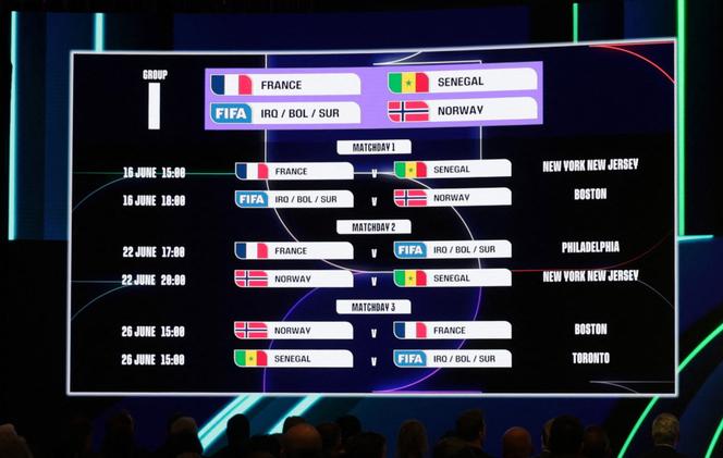 Lors de la publication par la FIFA du calendrier de la Coupe du monde 2026, à Washington, samedi 6 décembre 2025.