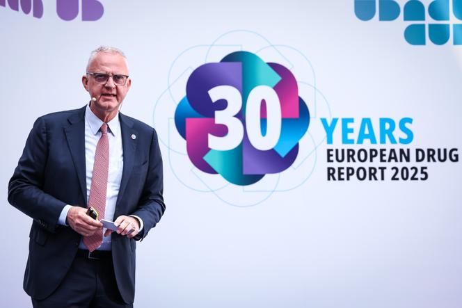 Alexis Goosdeel, patron de l’Agence européenne des drogues, à Lisbonne, le 5 juin 2025.