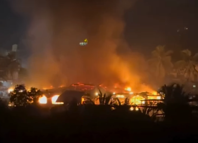 Une image de la discothèque en feu d’Arpora, dans le district de Goa Nord, (Inde), le 6 décembre 2025.