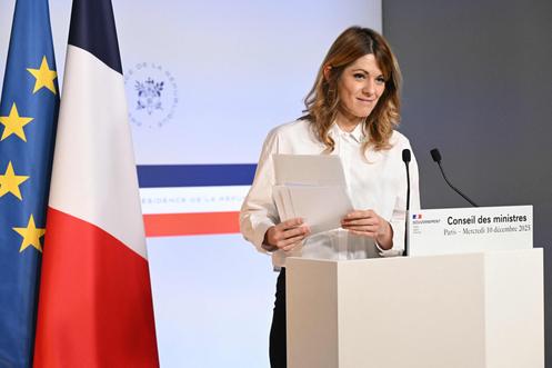 La porte-parole du gouvernement, Maud Brégéon, lors d’une conférence de presse à l’issue du conseil des ministres, à Paris, le 10 décembre 2025.