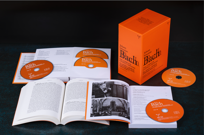 Visuel du coffret de l’intégrale des cantates de Bach, par Gli Angeli Genève.