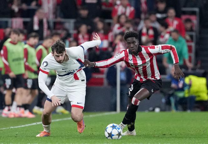 Le PSG de Khvicha Kvaratskhelia (à gauche) a été tenu en échec (0-0) en Ligue des champions par l’Athletic Bilbao, en Espagne, mercredi 10 décembre 2025.
