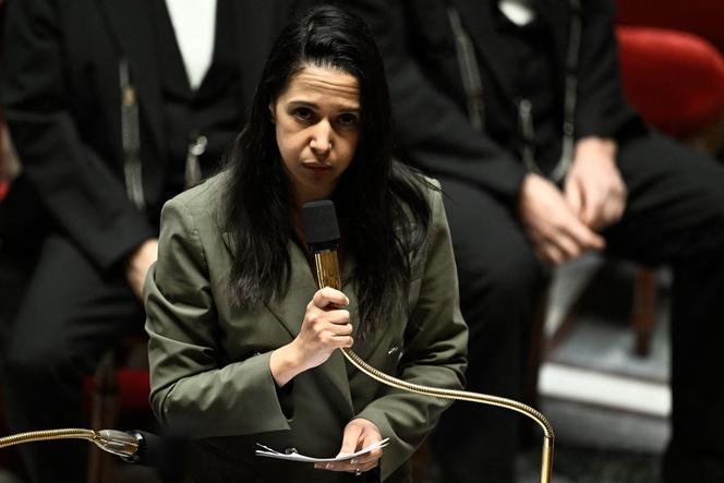 Naïma Moutchou, ministre des outre-mer, à l’Assemblée nationale, le 10 décembre 2025.