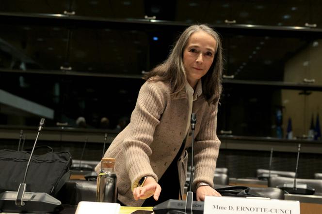 Delphine Ernotte Cunci, presidenta de France Télévisions, en la Asamblea Nacional, en París, el miércoles 10 de diciembre de 2025. 