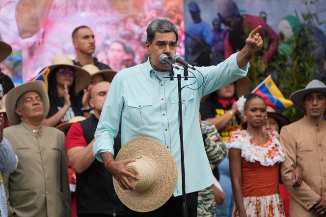 Le président vénézuélien, Nicolas Maduro, s’exprime lors d’un rassemblement à Caracas, le 10 décembre 2025.