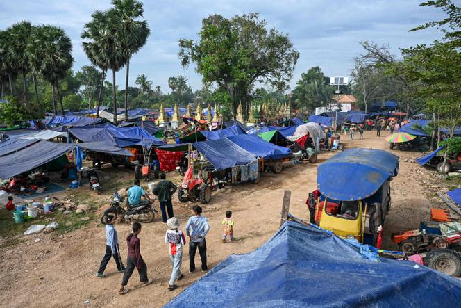 Dans un campement temporaire de la province cambodgienne de Siem Reap, le 11 décembre 2025.