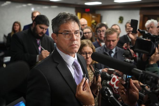 Le président par intérim du Sénat de l’Indiana, Rodric Bray, au Capitole d’Indianapolis, le 11 décembre 2025, 