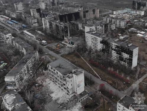 Un quartier résidentiel à Kostiantynivka, dans l’oblast de Donetsk, en Ukraine, le 12 décembre 2025.