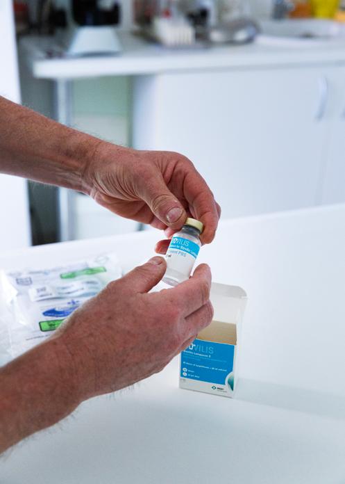 Un vaccin utilisé par une clinique vétérinaire de Haute-Garonne pour les bovins de son secteur, afin de lutter contre la dermatose nodulaire contagieuse, le 15 décembre 2025.