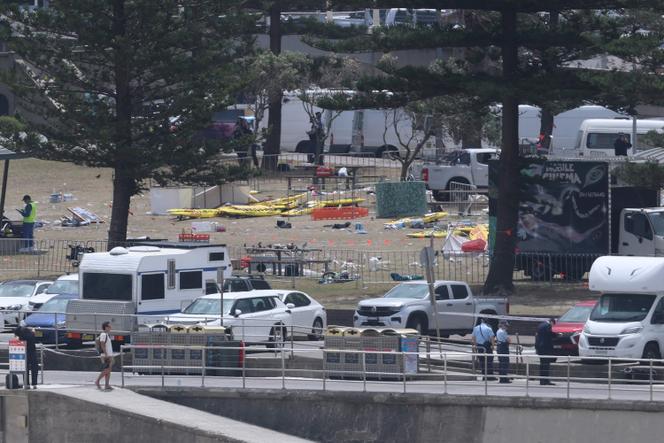 Vue du Bondi Pavillion après la fusillade de Bondi Beach, à Sydney, le 15 décembre 2025.