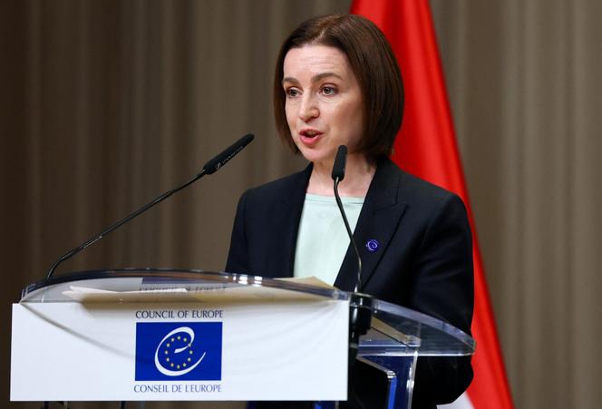 Maia Sandu, présidente moldave, à La Haye (Pays-Bas) le 16 décembre 2025.