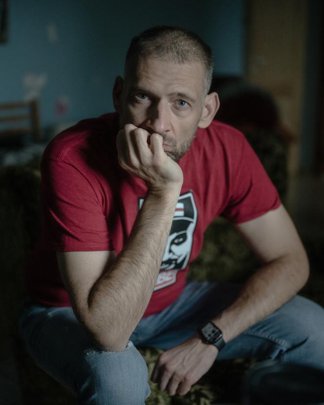 Sergueï Tsikhanovski, dans un refuge pour réfugiés politiques biélorusses, à Vilnius, la capitale de la Lituanie, où il séjourne régulièrement, le 16&nbsp;décembre&nbsp;2025.