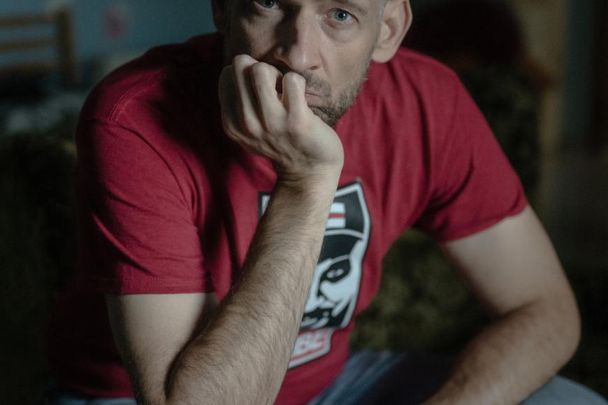 Sergueï Tsikhanovski, dans un refuge pour réfugiés politiques biélorusses, à Vilnius, la capitale de la Lituanie, où il séjourne régulièrement, le 16 décembre 2025.