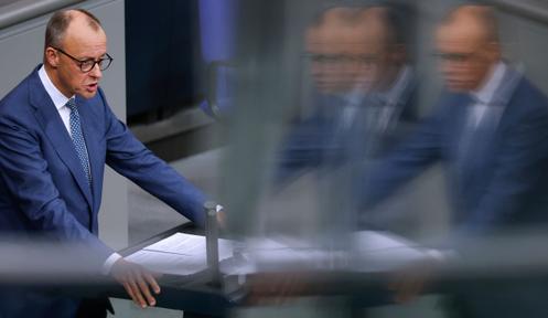 Friedrich Merz au Bundestag, mercredi 17 décembre 2025.
