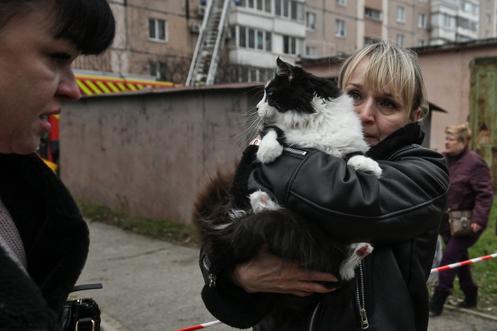 A Zaporijia, après une attaque aérienne russe, le 17 décembre 2025.