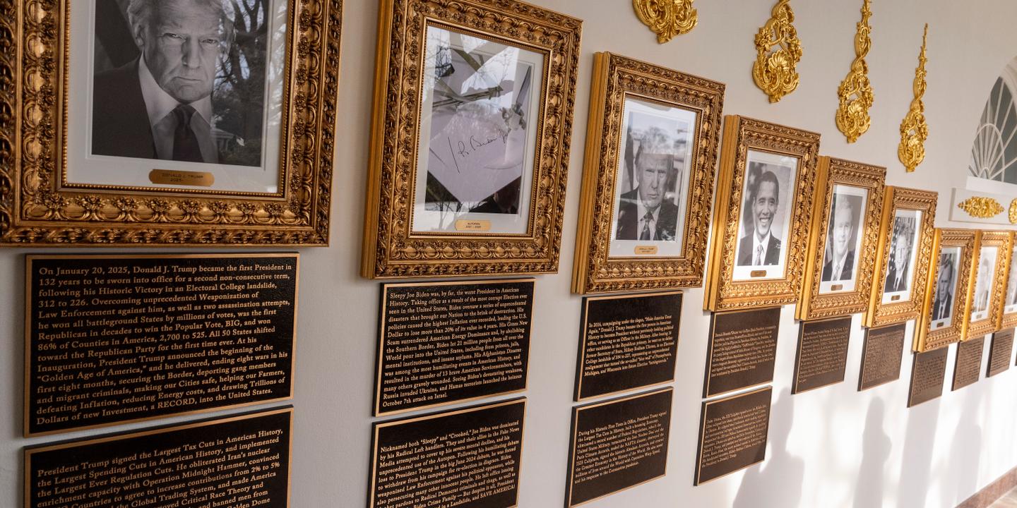 Le Presidential Walk of Fame à la Maison Blanche, l’hommage de Donald Trump « aux anciens présidents américains, bons, mauvais et entre les deux »