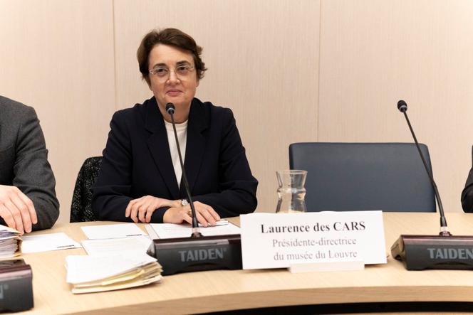 La présidente du Louvre Laurence des Cars au Sénat, à Paris, le 17 décembre 2025.