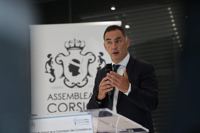Gilles Simeoni, président du Conseil exécutif de Corse, à Ajaccio, le 25 février 2025.