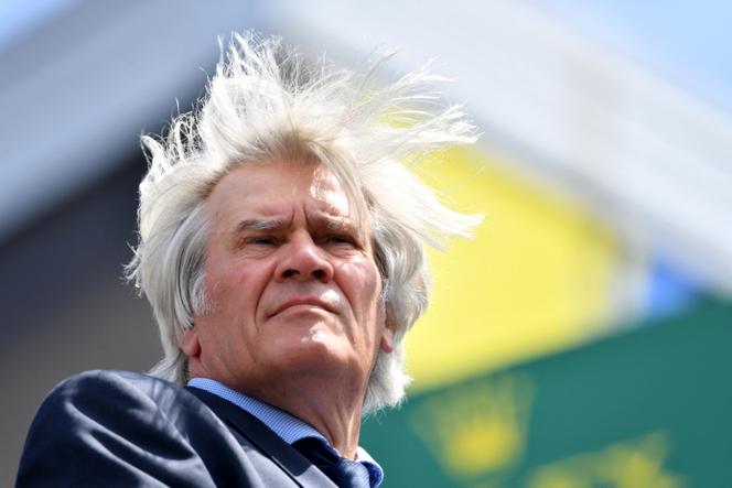 Le maire du Mans, Stéphane Le Foll (Parti socialiste), lors de l’édition 2025 des 24 Heures du Mans, le 14 juin 2025.