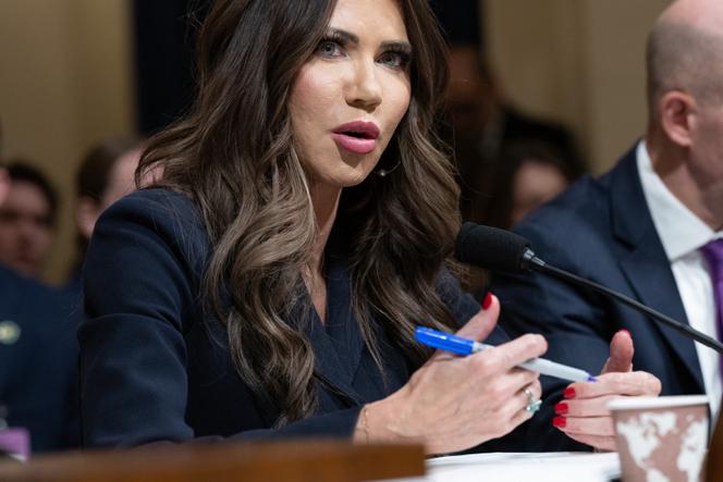 La ministre américaine de la sécurité intérieure, Kristi Noem, à Washington, le 11&nbsp;décembre 2025. 