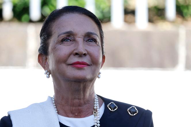 La présidente du conseil régionale de La&nbsp;Réunion, Huguette Bello, à Saint-Denis de La&nbsp;Réunion, le 22&nbsp;avril&nbsp;2025.