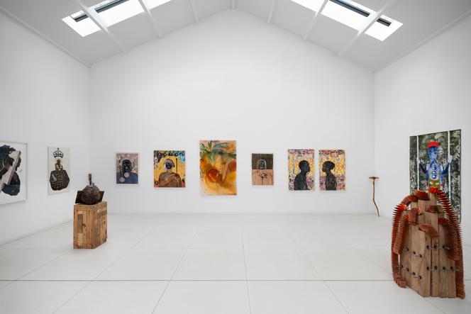 Vue d’ensemble de l’exposition « Dans la splendeur de la nuit », à la galerie Anne de Villepoix, à Paris, en novembre 2025.