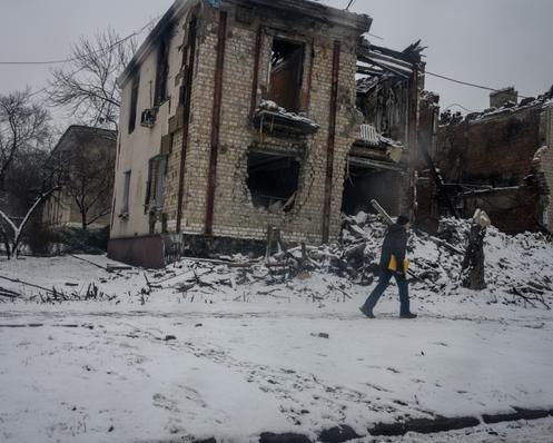 A Novodonetsk, dans l’oblast de Donetsk, en Ukraine, le 16 décembre 2025.