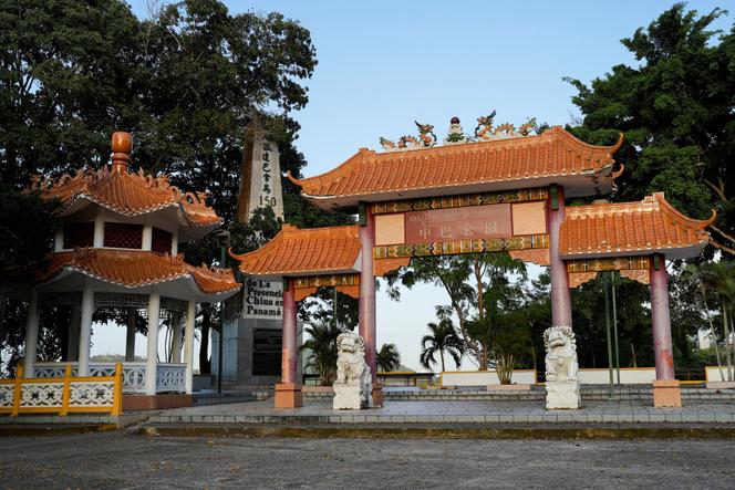 Le monument avant sa destruction, à Arraijan, au Panama, le 24&nbsp;janvier 2025.
