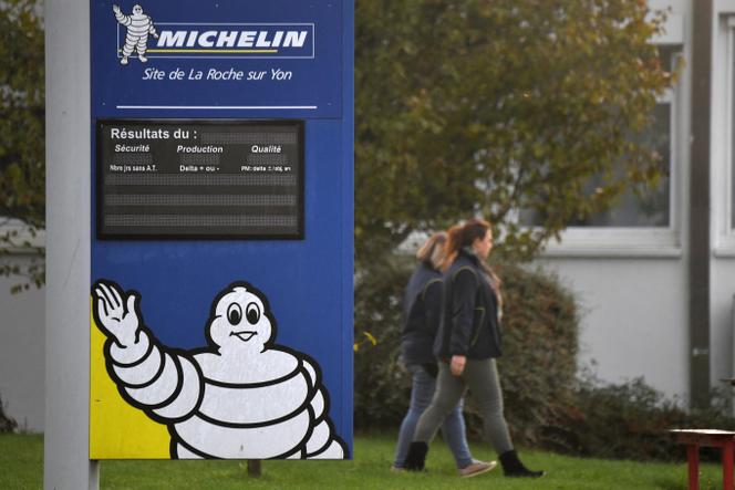 A l’usine Michelin de La Roche-sur-Yon, le 10&nbsp;octobre&nbsp;2019.