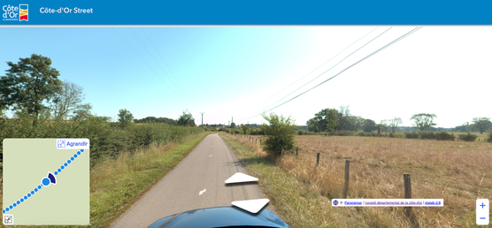image from Côte-d'Or Street, l'«alternative souveraine» à Google Street View lancé par le département bourguignon