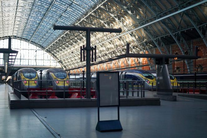 Plateforme des trains Eurostar à la gare St Pancras, à Londres, le 30 décembre 2025. 