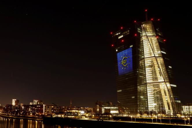 La façade du siège de la Banque centrale européenne (BCE), à Francfort, en Allemagne, le 30 décembre 2025.