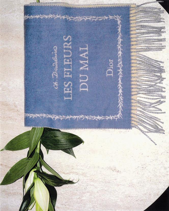 Echarpe Dior Book Cover, en laine et cachemire, Dior, 850 €. 