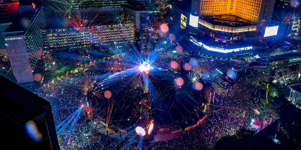 A Jakarta, à l’occasion des célébrations du Nouvel An, le 1ᵉ janvier 2026. - BAY ISMOYO/AFP