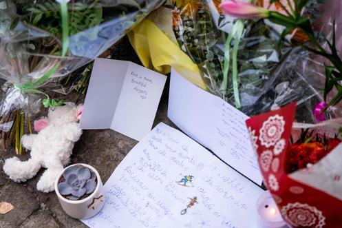 Près du lieu de l’incendie, à Crans-Montana, dans les Alpes suisses, le 2 janvier 2026.